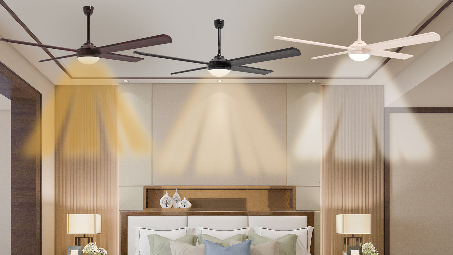 Remote Ceiling Fan with Light - 52 inch - 3 Color Options